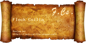 Fleck Csilla névjegykártya