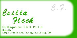 csilla fleck business card